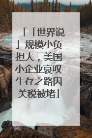 「世界说」规模小负担大，美国小企业哀叹生存之路因关税被堵
