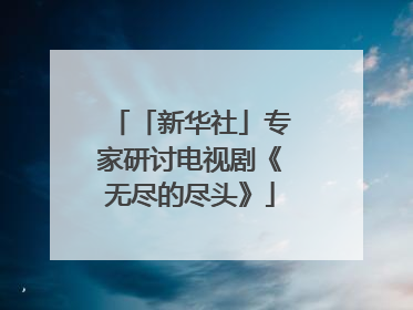 「新华社」专家研讨电视剧《无尽的尽头》