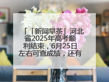 「新闻早茶」河北省2025年高考顺利结束，6月25日左右可查成绩，还有这些热点……