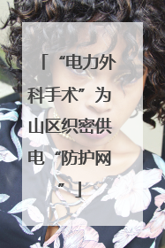 “电力外科手术”为山区织密供电“防护网”