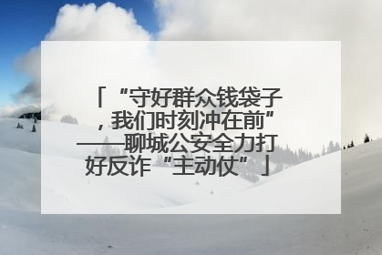 “守好群众钱袋子，我们时刻冲在前”——聊城公安全力打好反诈“主动仗”