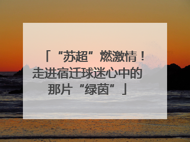 “苏超”燃激情！走进宿迁球迷心中的那片“绿茵”