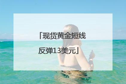 现货黄金短线反弹13美元