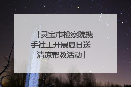 灵宝市检察院携手社工开展夏日送清凉帮教活动