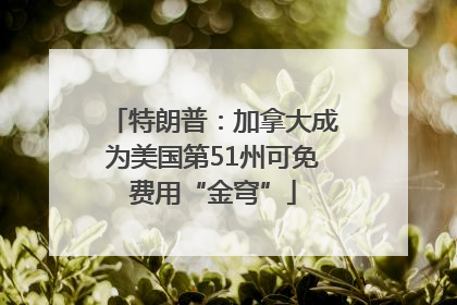 特朗普：加拿大成为美国第51州可免费用“金穹”