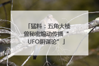 猛料：五角大楼曾秘密煽动传播“UFO阴谋论”