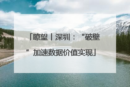 瞭望丨深圳：“破壁”加速数据价值实现