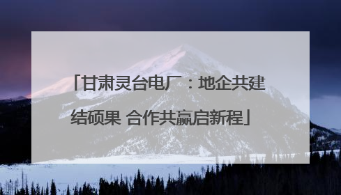 甘肃灵台电厂：地企共建结硕果 合作共赢启新程