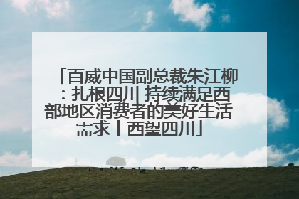 百威中国副总裁朱江柳：扎根四川 持续满足西部地区消费者的美好生活需求丨西望四川