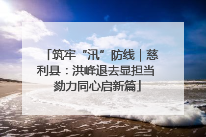 筑牢“汛”防线｜慈利县：洪峰退去显担当 勠力同心启新篇