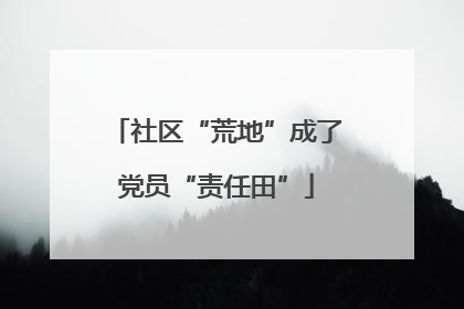 社区“荒地”成了党员“责任田”