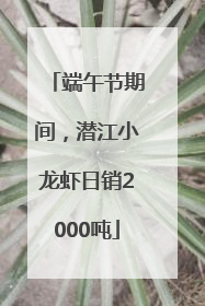 端午节期间，潜江小龙虾日销2000吨