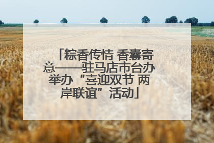 粽香传情 香囊寄意——驻马店市台办举办“喜迎双节 两岸联谊”活动