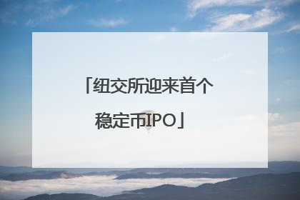纽交所迎来首个稳定币IPO