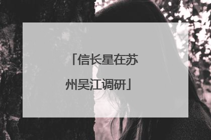 信长星在苏州吴江调研