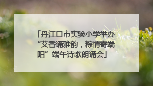 丹江口市实验小学举办“艾香诵雅韵，粽情寄端阳”端午诗歌朗诵会