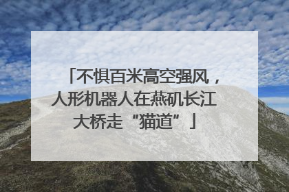 不惧百米高空强风，人形机器人在燕矶长江大桥走“猫道”