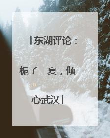 东湖评论：栀子一夏，倾心武汉