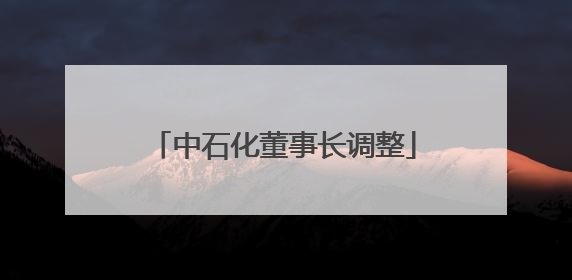 中石化董事长调整