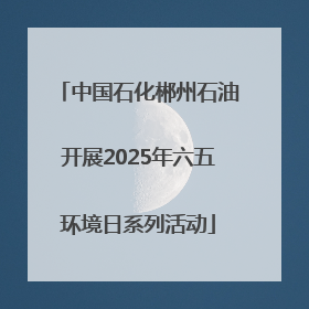 中国石化郴州石油开展2025年六五环境日系列活动