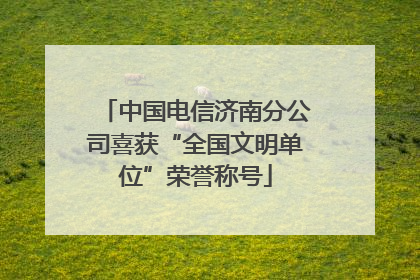 中国电信济南分公司喜获“全国文明单位”荣誉称号