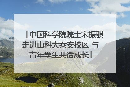 中国科学院院士宋振骐走进山科大泰安校区 与青年学生共话成长