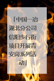 中国一冶湖北分公司信阳步行街项目开展青安岗系列活动