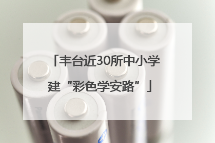 丰台近30所中小学建“彩色学安路”