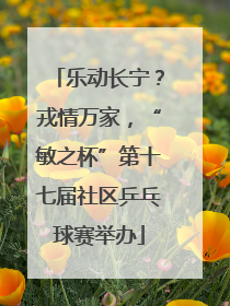 乐动长宁？戎情万家，“敏之杯”第十七届社区乒乓球赛举办