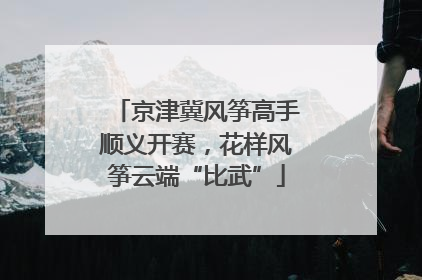 京津冀风筝高手顺义开赛，花样风筝云端“比武”