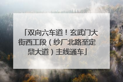 双向六车道！玄武门大街西工段（纱厂北路至定鼎大道）主线通车