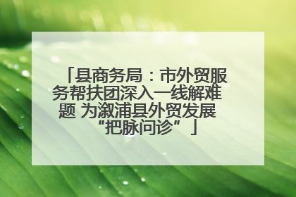 县商务局：市外贸服务帮扶团深入一线解难题 为溆浦县外贸发展“把脉问诊”