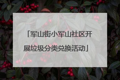 军山街小军山社区开展垃圾分类兑换活动