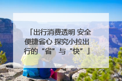 出行消费透明 安全便捷省心 探究小拉出行的“省”与“快”