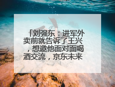 刘强东：进军外卖前就告诉了王兴，想邀他面对面喝酒交流，京东未来会打造一种与美团不同的商业模式