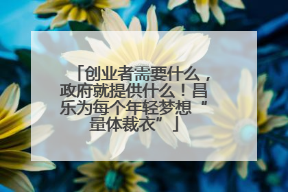 创业者需要什么，政府就提供什么！昌乐为每个年轻梦想“量体裁衣”