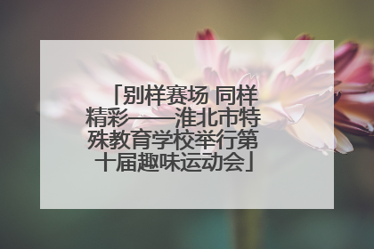 别样赛场 同样精彩——淮北市特殊教育学校举行第十届趣味运动会