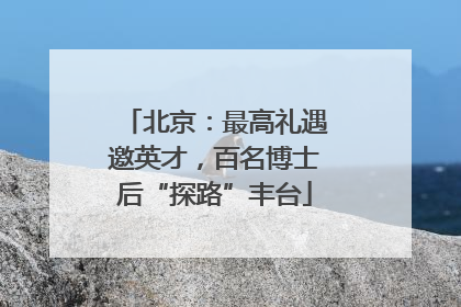 北京：最高礼遇邀英才，百名博士后“探路”丰台