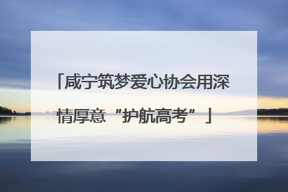 咸宁筑梦爱心协会用深情厚意“护航高考”