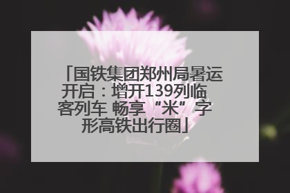 国铁集团郑州局暑运开启：增开139列临客列车 畅享“米”字形高铁出行圈