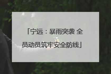 宁远：暴雨突袭 全员动员筑牢安全防线