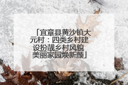 宜章县黄沙镇大元村：四类乡村建设扮靓乡村风貌 美丽家园焕新颜