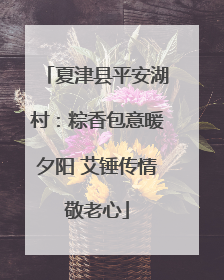 夏津县平安湖村：粽香包意暖夕阳 艾锤传情敬老心