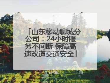 山东移动聊城分公司：24小时服务不间断 保障高速改道交通安全