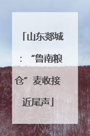 山东郯城：“鲁南粮仓”麦收接近尾声