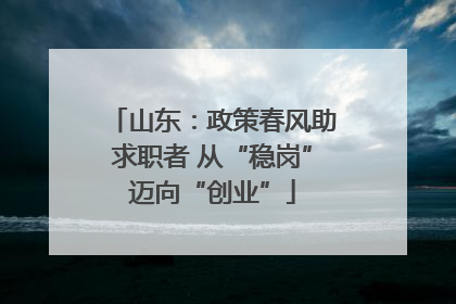 山东：政策春风助求职者 从“稳岗”迈向“创业”