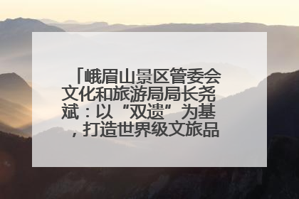 峨眉山景区管委会文化和旅游局局长尧斌：以“双遗”为基，打造世界级文旅品牌与国际典范