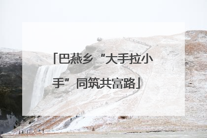 巴燕乡“大手拉小手”同筑共富路