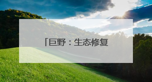 巨野：生态修复点“土”成金