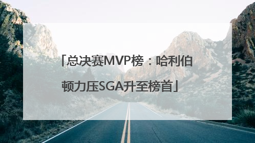 总决赛MVP榜：哈利伯顿力压SGA升至榜首